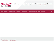 Tablet Screenshot of marlowco.com.au
